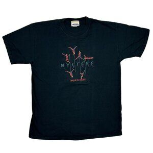 Cirque Du Soleil Mystere Shirt Men XL Black Treasure Island Y2K‎ Embroidered